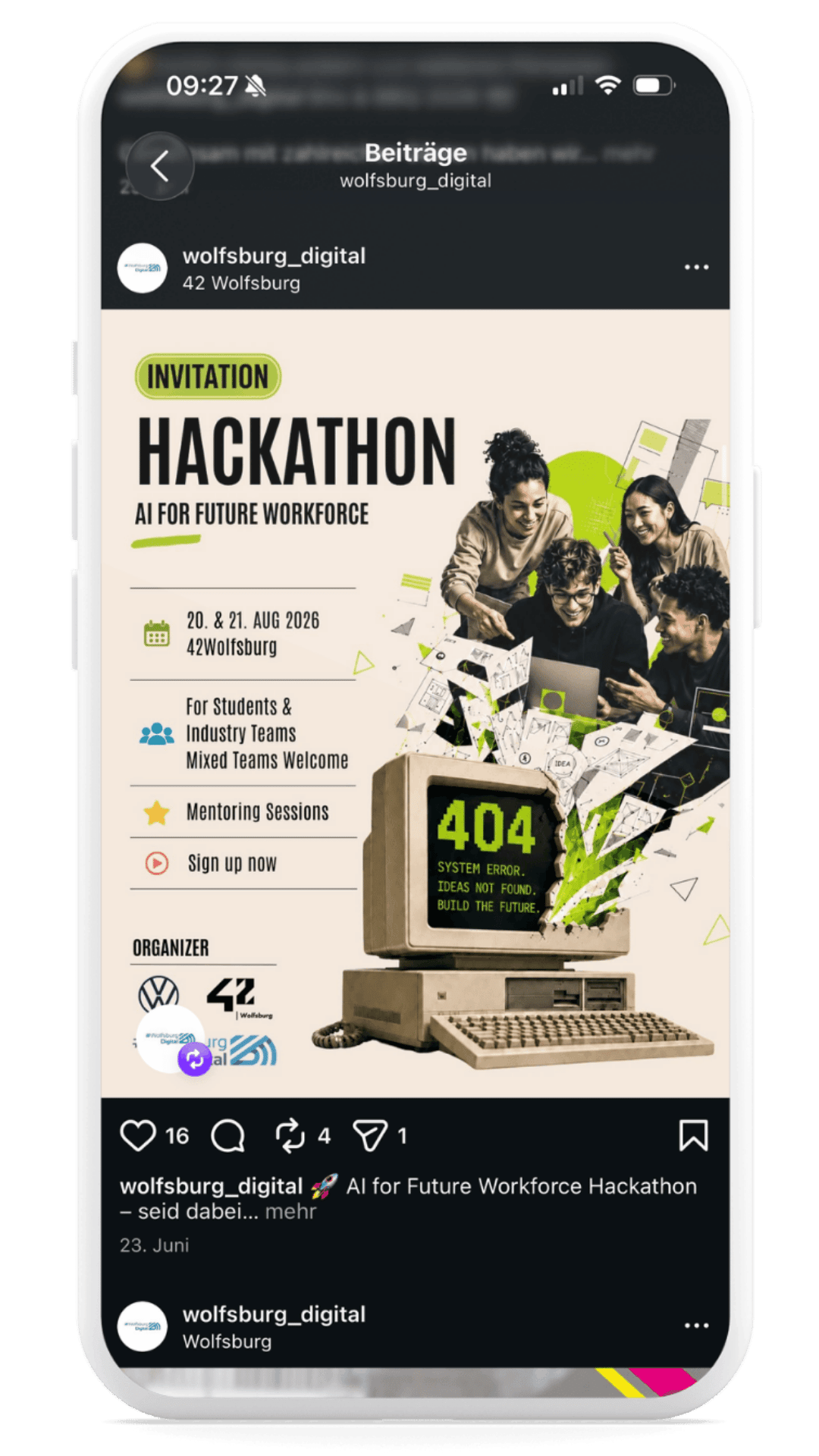 Hackathon „AI for Future Workforce“ in Wolfsburg